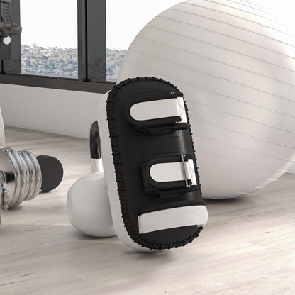 SPORTNOW Boxing and Muay Thai Punch Pad with Straps and Handle, 38x20x18 cm, Black