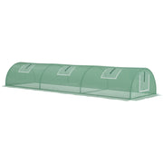 Mini Garden Tunnel Greenhouse 300 x 80 x 45 cm 5 Roll-up Windows PE 140 g/m² Green Epoxy Metal