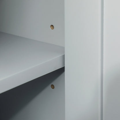 Compact Under Sink Cabinet with 2 Doors and Adjustable Interior Shelf Storage Unit for Bathroom 60x30x60 cm Gray