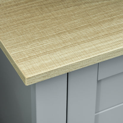 Compact Under Sink Cabinet with 2 Doors and Adjustable Interior Shelf Storage Unit for Bathroom 60x30x60 cm Gray