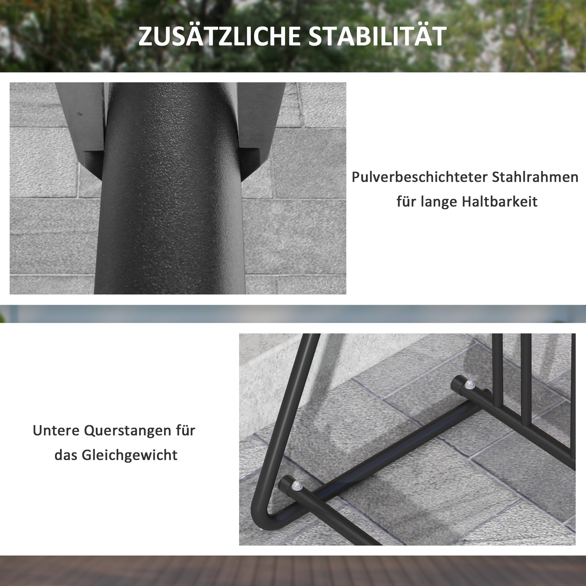 Bike Stand Multiple Rack Stand for Bike, Weatherproof up to 3 Bikes Steel 114 x 58 x 75 cm, Black