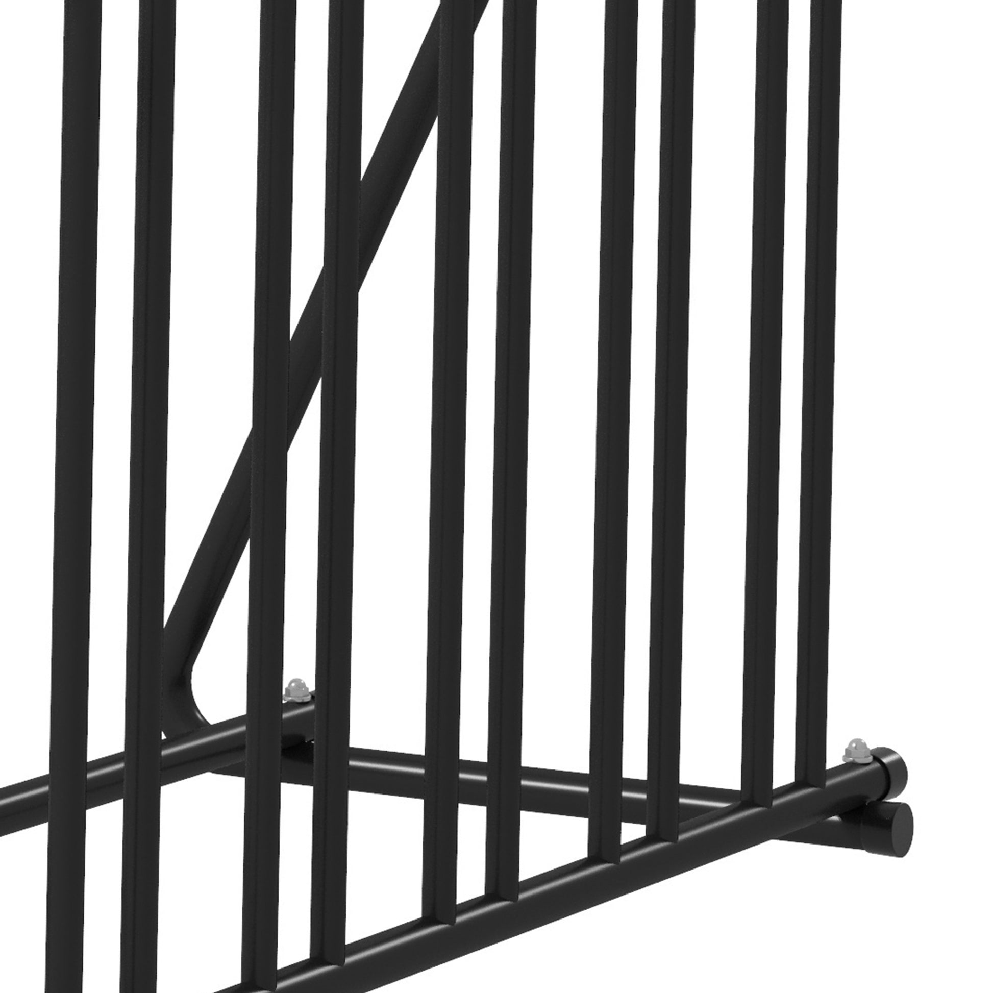 Bike Stand Multiple Rack Stand for Bike, Weatherproof up to 3 Bikes Steel 114 x 58 x 75 cm, Black