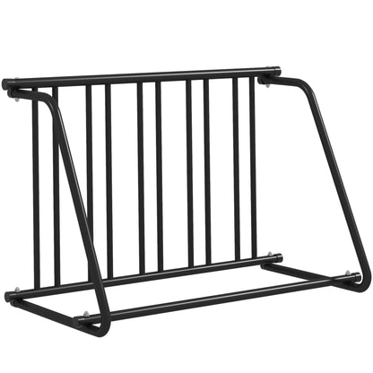 Bike Stand Multiple Rack Stand for Bike, Weatherproof up to 3 Bikes Steel 114 x 58 x 75 cm, Black