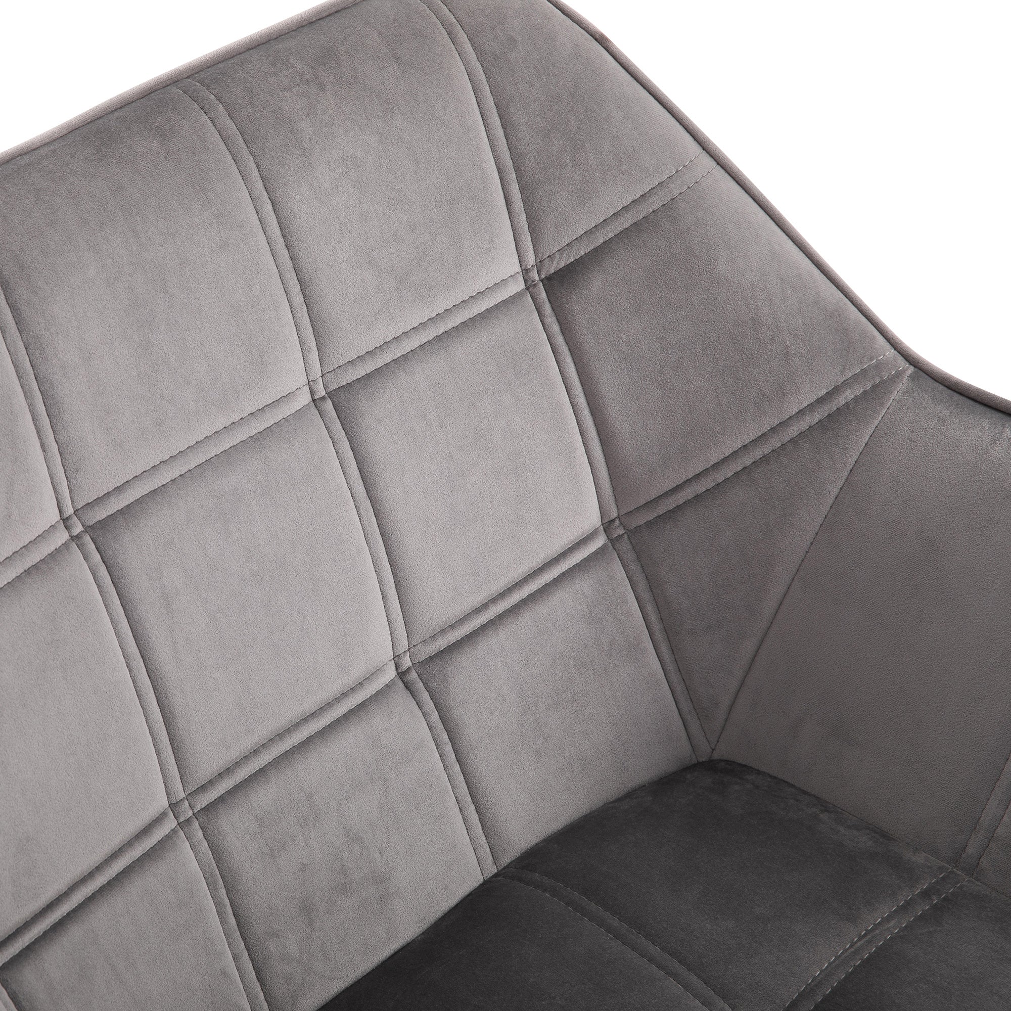 Chair Living Room Wingback Lounge Chair Recliner with Rubberwood Legs, Reading Chair with Velvet Look, Upholstered Chair for Bedroom, Scandinavian, Grey