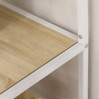 Industrial Storage Bookshelf for Living Room Office Kitchen, 83x34x180 cm Oak