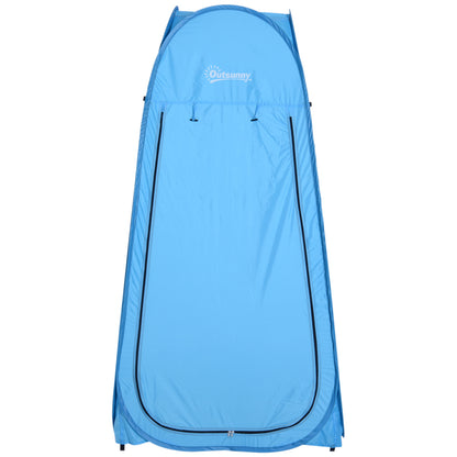Pop Up Shower Tent Instant Camping Tent with UV Protection Waterproof Roof and Handle for Camping Cycling Bathroom Shower Beach 100x100x185 cm Blue