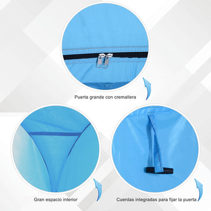 Pop Up Shower Tent Instant Camping Tent with UV Protection Waterproof Roof and Handle for Camping Cycling Bathroom Shower Beach 100x100x185 cm Blue