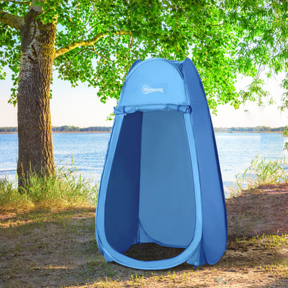 Pop Up Shower Tent Instant Camping Tent with UV Protection Waterproof Roof and Handle for Camping Cycling Bathroom Shower Beach 100x100x185 cm Blue