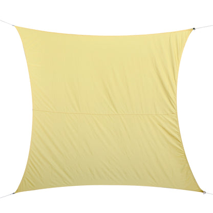 Rectangle Sail Shade 3x4m Sun Shade Sail for Terrace Garden Camping Water Resistant UV Protection Polyester Sand Color