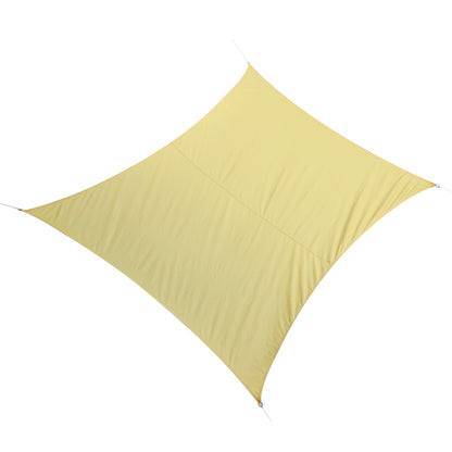 Rectangle Sail Shade 3x4m Sun Shade Sail for Terrace Garden Camping Water Resistant UV Protection Polyester Sand Color
