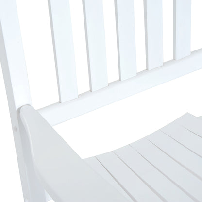 Wooden Rocking Chair with Armrest Swing Chair Relax Chair Garden Chair White 69 x 86 x 115 cm