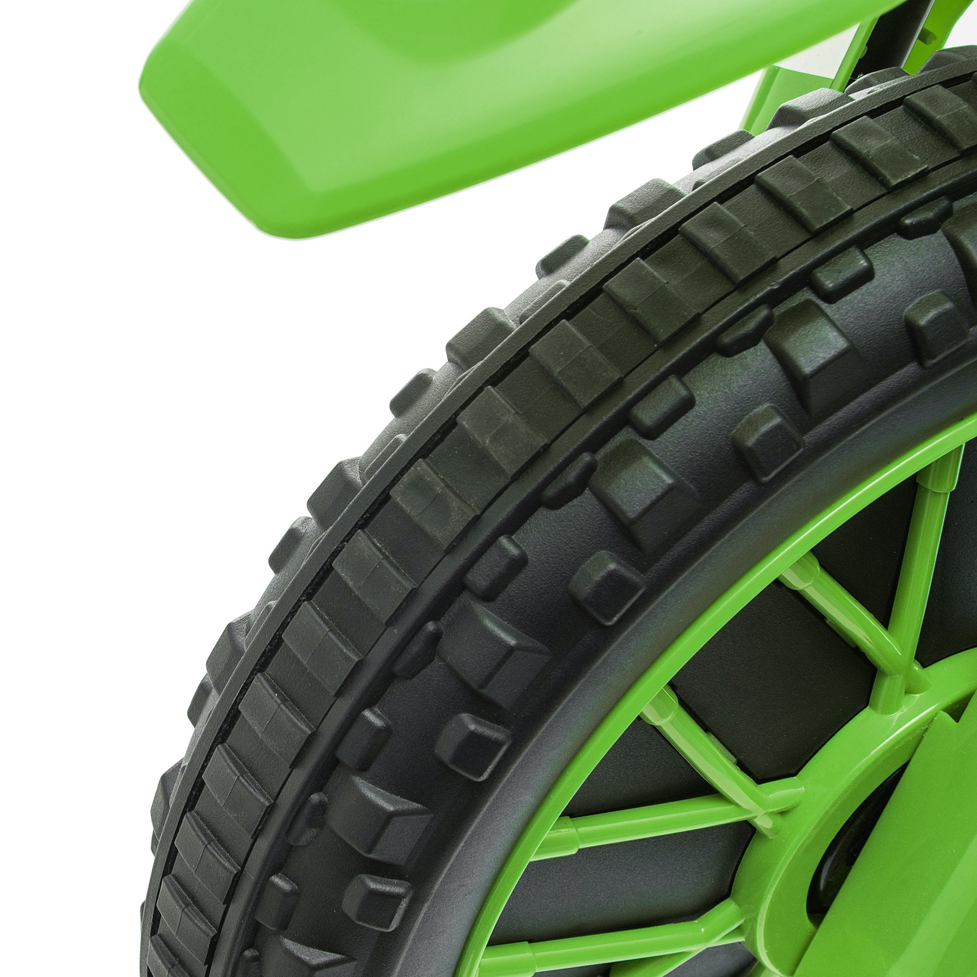 Kids Electric Motorbike Child Motorcycle 12V Kids Vehicle Electric Vehicle with 2 Removable Training Wheels for Kids 3 Years and Up Metal Green+White 106.5 x 51.5 x 68 cm