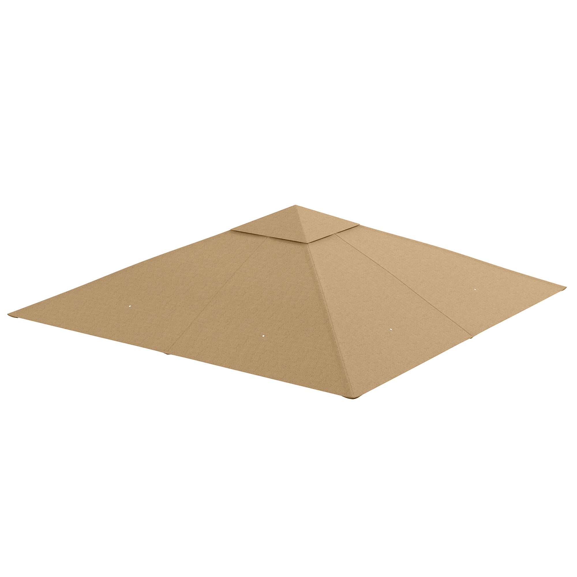 Pavilion Canopy for Garden Pavilion approx. 3 x 3 m, water-repellent, replacement canopy, pavilion cover, sun protection, 8 water drainage holes, Polyester, Beige