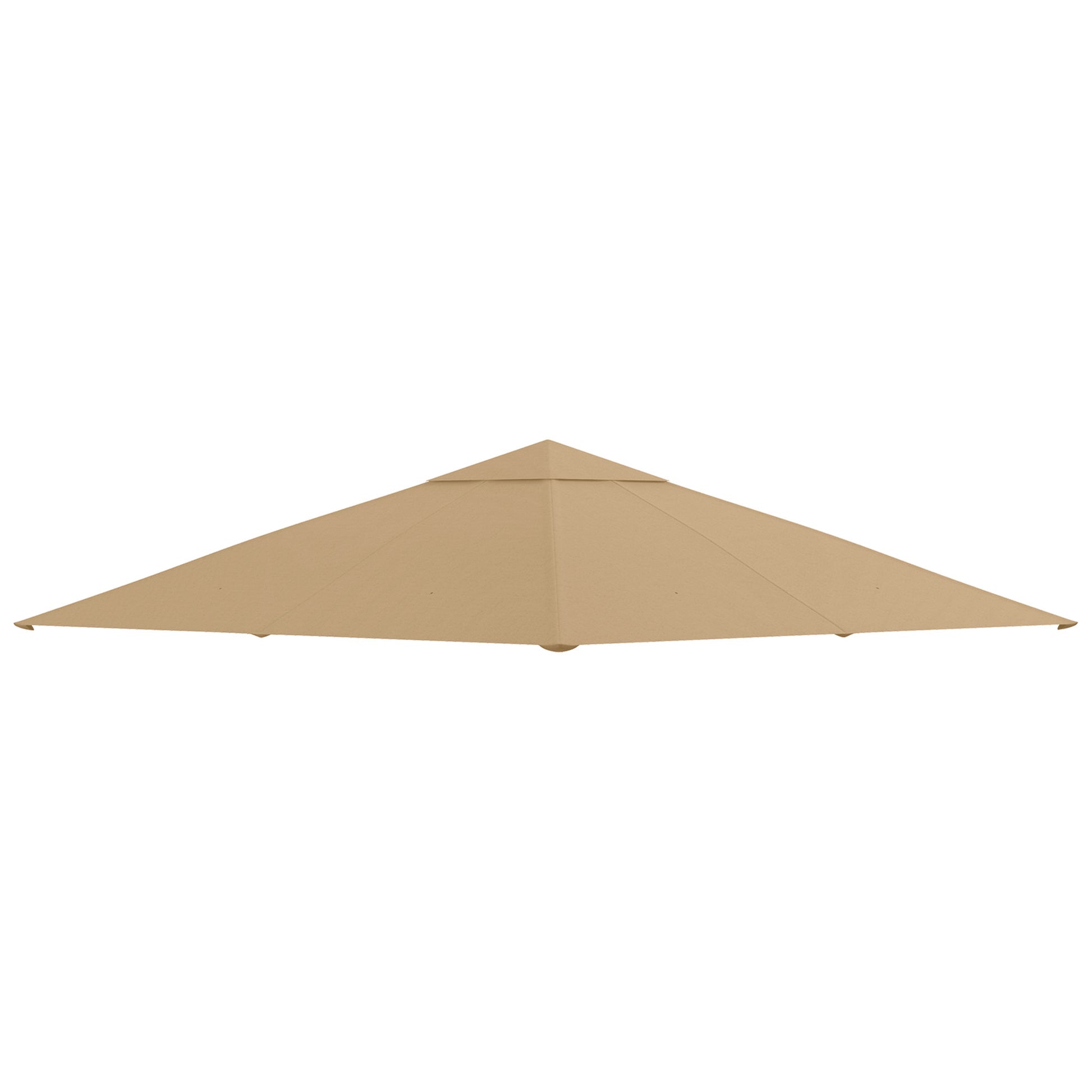 Pavilion Canopy for Garden Pavilion approx. 3 x 3 m, water-repellent, replacement canopy, pavilion cover, sun protection, 8 water drainage holes, Polyester, Beige