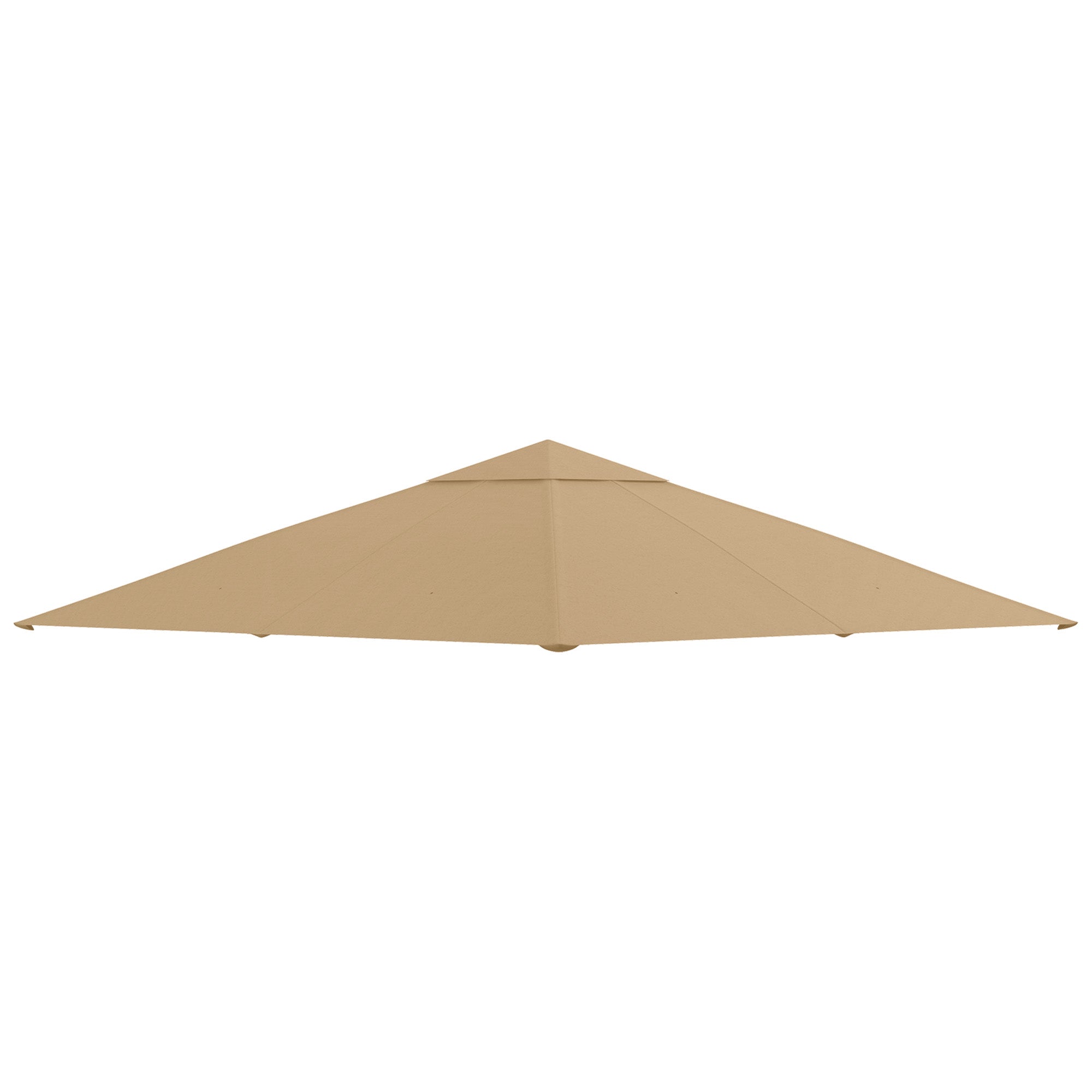 Pavilion Canopy for Garden Pavilion approx. 3 x 3 m, water-repellent, replacement canopy, pavilion cover, sun protection, 8 water drainage holes, Polyester, Beige