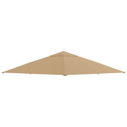 Pavilion Canopy for Garden Pavilion approx. 3 x 3 m, water-repellent, replacement canopy, pavilion cover, sun protection, 8 water drainage holes, Polyester, Beige