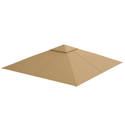 Pavilion Canopy for Garden Pavilion approx. 3 x 3 m, water-repellent, replacement canopy, pavilion cover, sun protection, 8 water drainage holes, Polyester, Beige