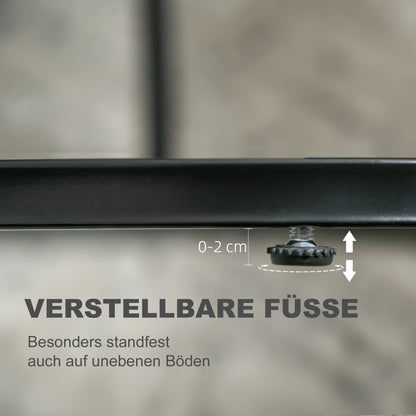 Coffee Table 2-Piece Set Stackable Side Table with Steel Frame, Living Room Table Coffee Table for Living Room Bedroom Black