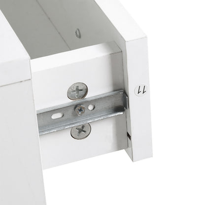 Entryway Hall Tree with Mirror Coat Rack and Shoe Storage 2-Piece Entryway Furniture with 6 Hooks Shelves and Flip-Down Drawer for Hallway White