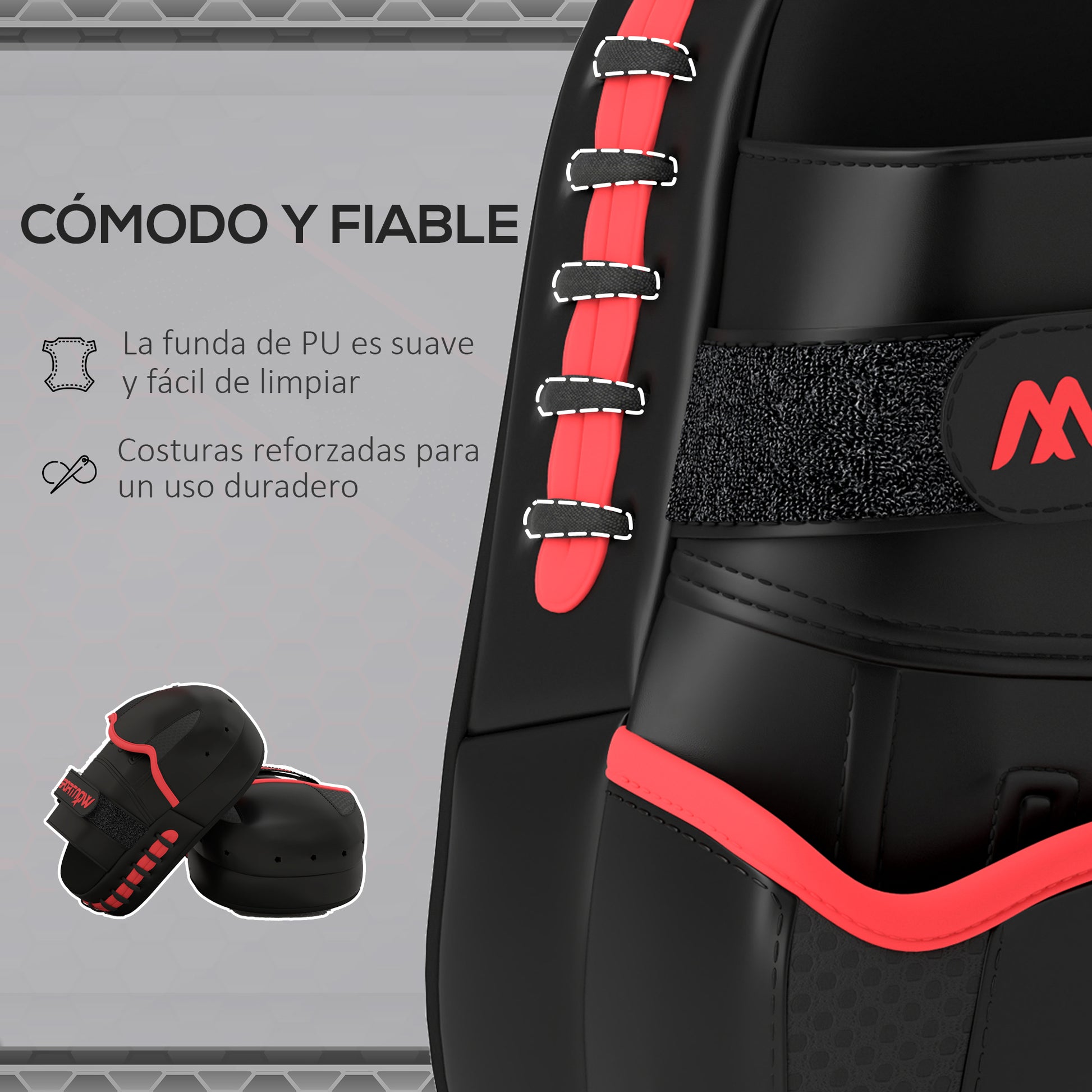 SPORTNOW Boxing Mitts Muay Thai MMA Curved Pads for Boxing Training Boxing Karate Taekwondo Kickboxing Training Sparring Martial Arts Black