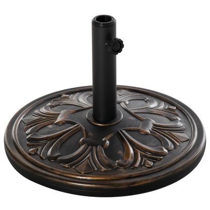 Umbrella Stand 13 kg Umbrella Stand Umbrella Poles with 35 mm/38 mm/48 mm Diameter Umbrella Holder for Garden, Balcony, Antique Bronze