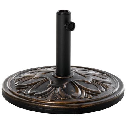 Umbrella Stand 13 kg Umbrella Stand Umbrella Poles with 35 mm/38 mm/48 mm Diameter Umbrella Holder for Garden, Balcony, Antique Bronze