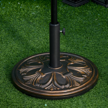 Umbrella Stand 13 kg Umbrella Stand Umbrella Poles with 35 mm/38 mm/48 mm Diameter Umbrella Holder for Garden, Balcony, Antique Bronze