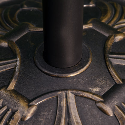 Umbrella Stand 13 kg Umbrella Stand Umbrella Poles with 35 mm/38 mm/48 mm Diameter Umbrella Holder for Garden, Balcony, Antique Bronze