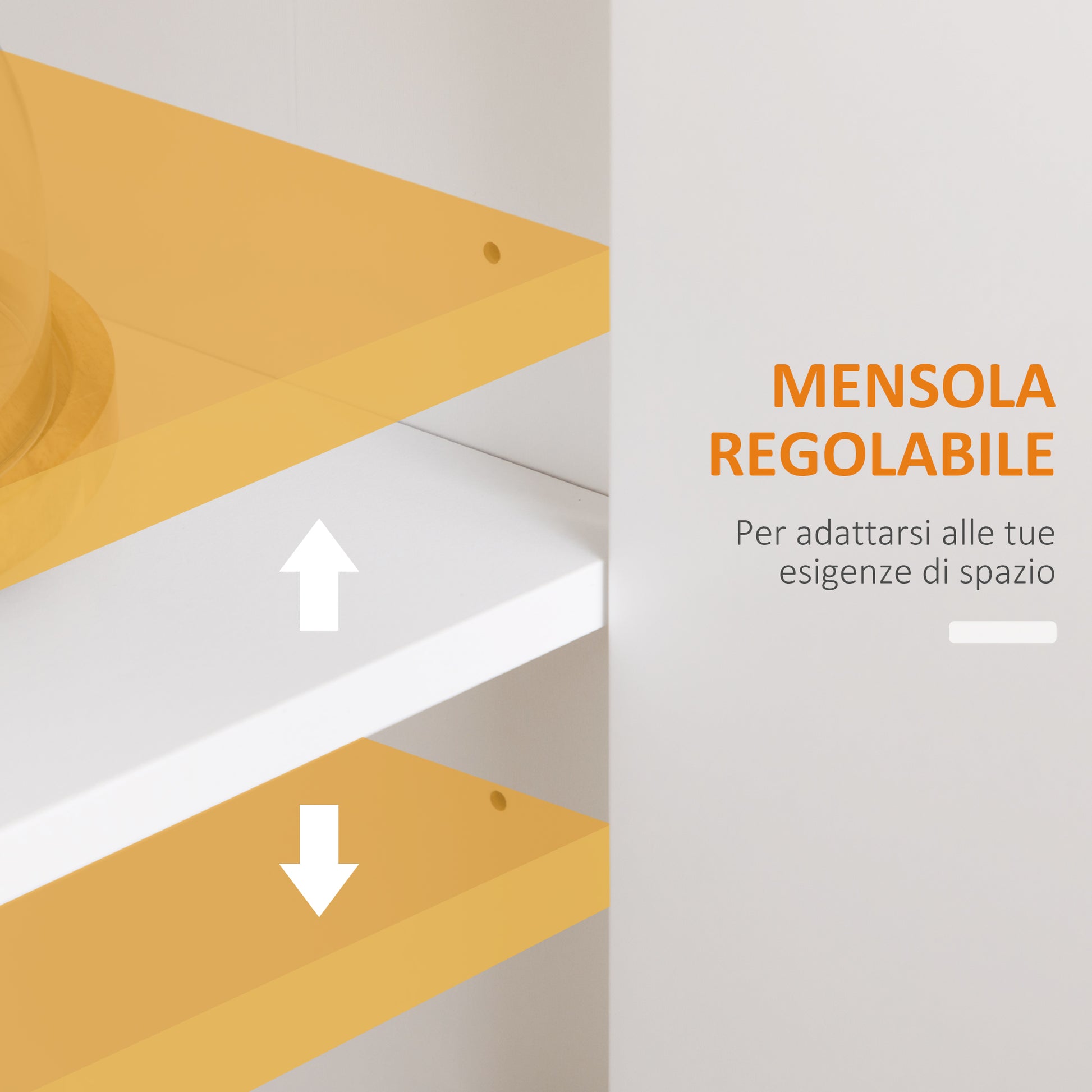 Modern Sideboard for Kitchen and Living Room in MDF and Chipboard with Adjustable Shelf, Multi-Purpose Cabinet with 3 Drawers and 3 Doors, 101x39x82 cm, White