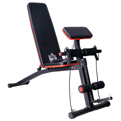 folding weight bench multifunction fitness bench with 7-position adjustable backrest, leg extension machine training bench up to 120 kg ab trainer for home gym full body workout