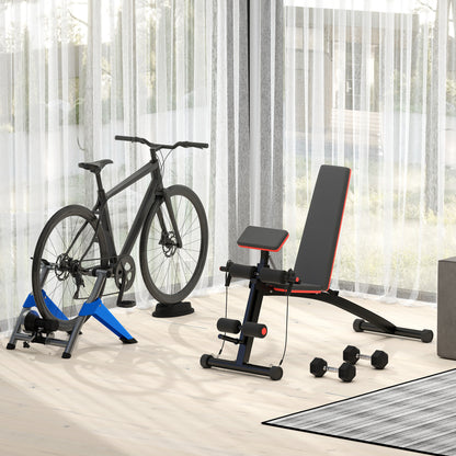 folding weight bench multifunction fitness bench with 7-position adjustable backrest, leg extension machine training bench up to 120 kg ab trainer for home gym full body workout