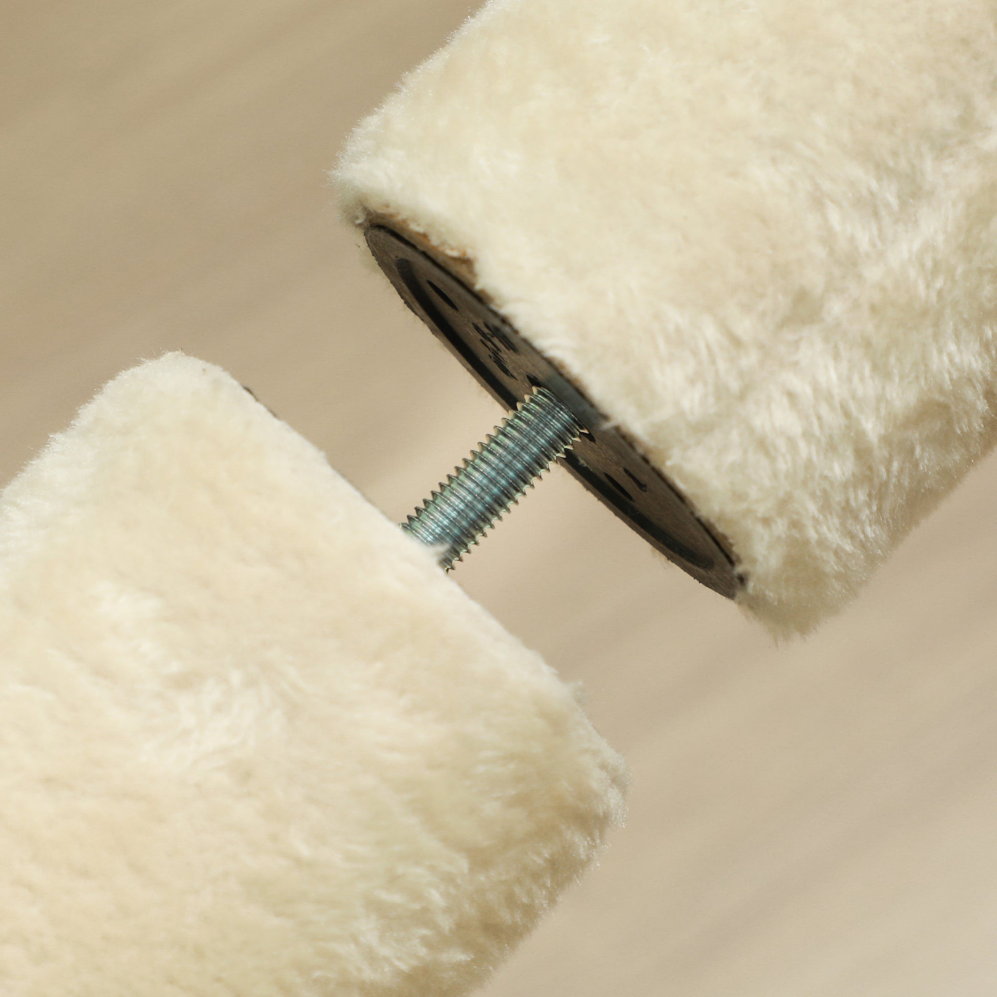 Floor to Ceiling Cat Tree, Cat Scratching Post, 225-275 cm Cat Tree with Platforms, Cat Furniture with Anti-Tip Protection, Cream White