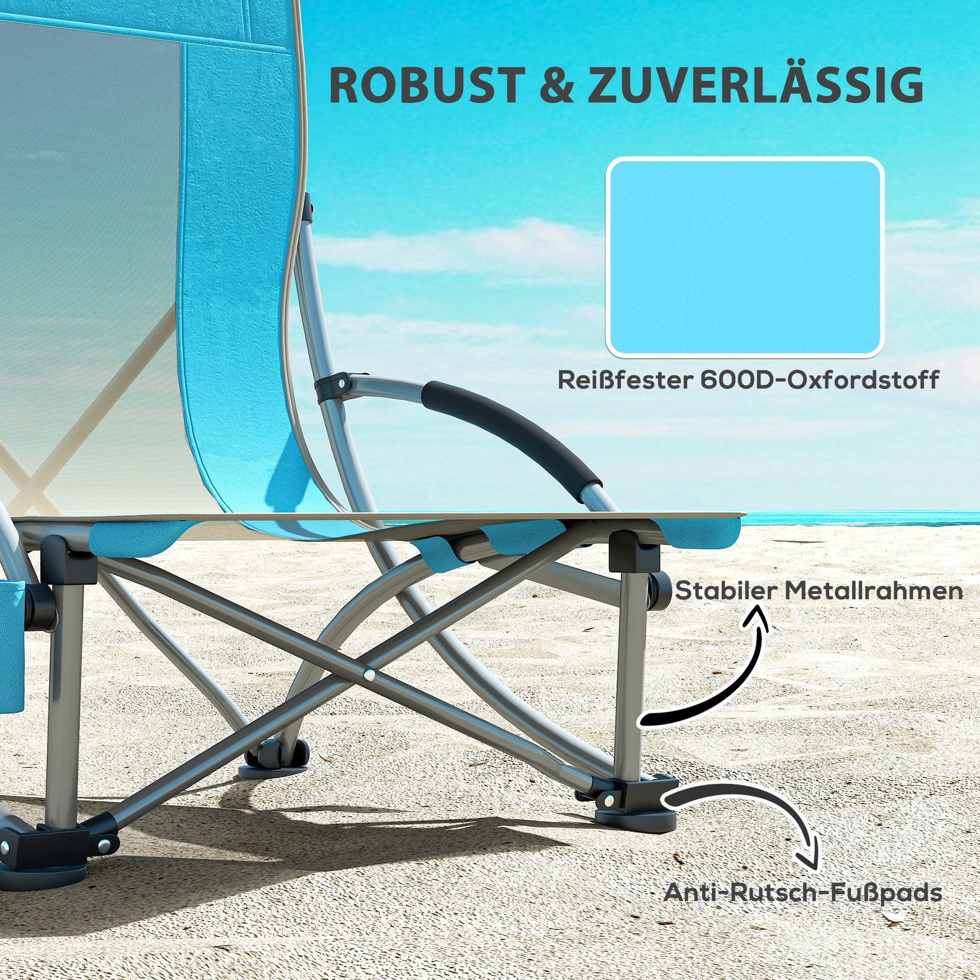 2 Piece Folding Camping Chairs with Drink Holder Mesh Backrest Carry Bag Foldable Chair Foldable Fishing Chair Outdoor Fishing Armchair up to 120 kg Garden Chair for Garden Beach