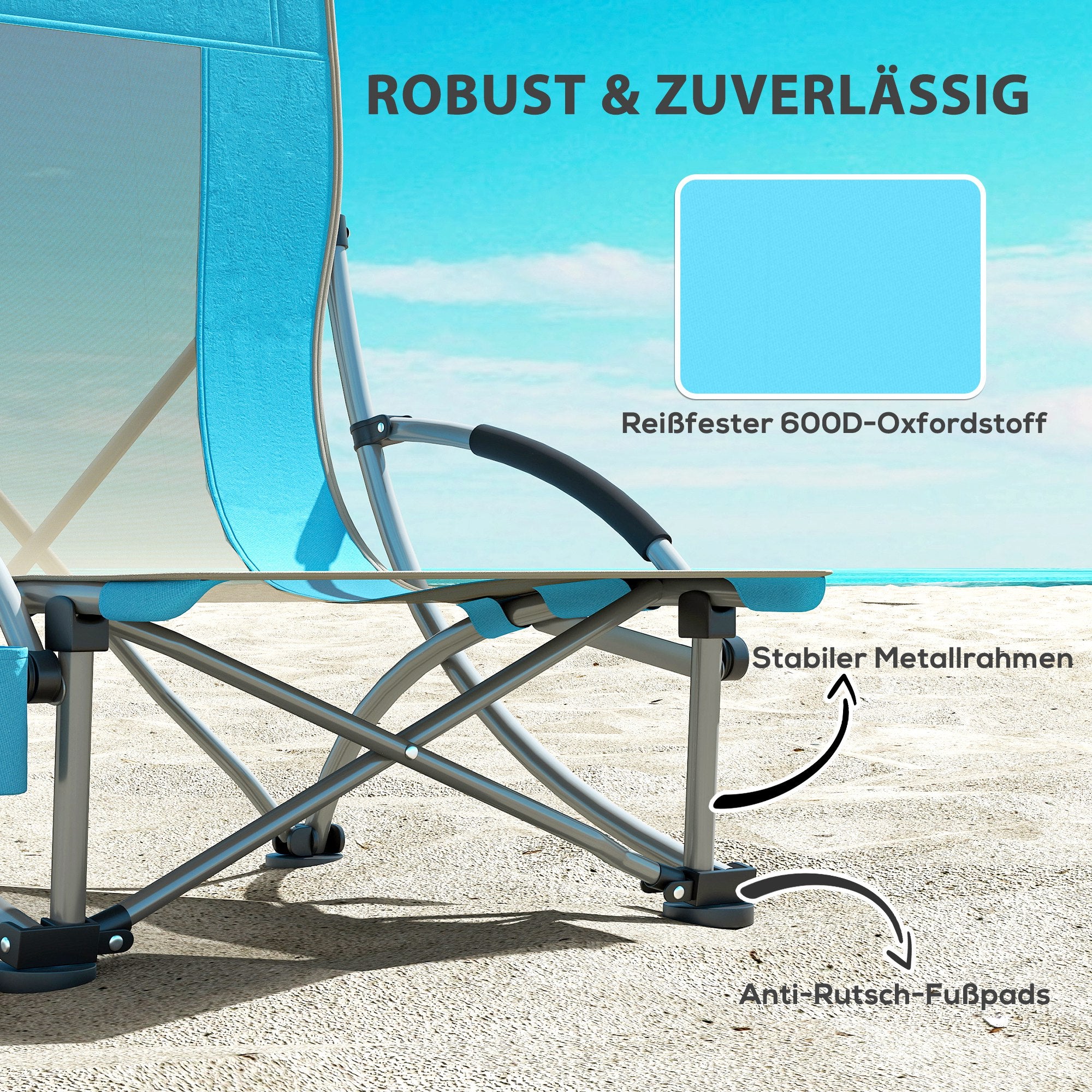 2 Piece Folding Camping Chairs with Drink Holder Mesh Backrest Carry Bag Foldable Chair Foldable Fishing Chair Outdoor Fishing Armchair up to 120 kg Garden Chair for Garden Beach