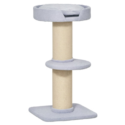 91 cm Cat Tree Cat Tower with Sisal Posts, Platform, Cushion Multi-Level Cat Scratching Tree, Climbing Tree, for Medium Cats, Light Blue