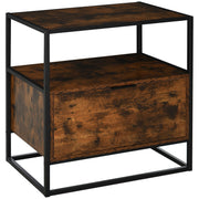 Industrial Style Sideboard, Vintage Wood and Metal Dresser for Living Room or Bedroom with 1 Drawer 73x45.5x76cm