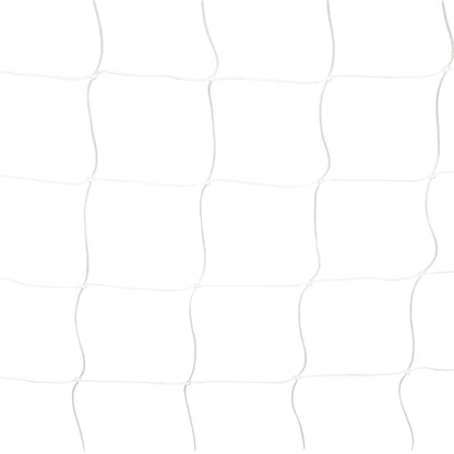 SPORTNOW Football Goal 2.4 x 1.8 m with Net, Portable Soccer Cage for Garden or Park, Training Goal, PVC Poles and Ground Stakes, Quick Setup, White