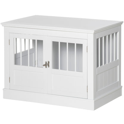 Dog Crate, Furniture with 3 Doors Dog House for Home Indoor, for Small Dogs up to 10 kg, Dog House 78 x 53 x 59.3 cm, White