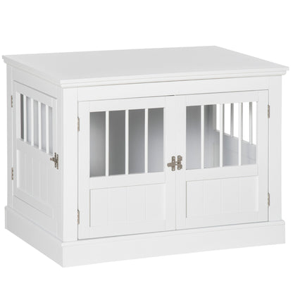 Dog Crate, Furniture with 3 Doors Dog House for Home Indoor, for Small Dogs up to 10 kg, Dog House 78 x 53 x 59.3 cm, White