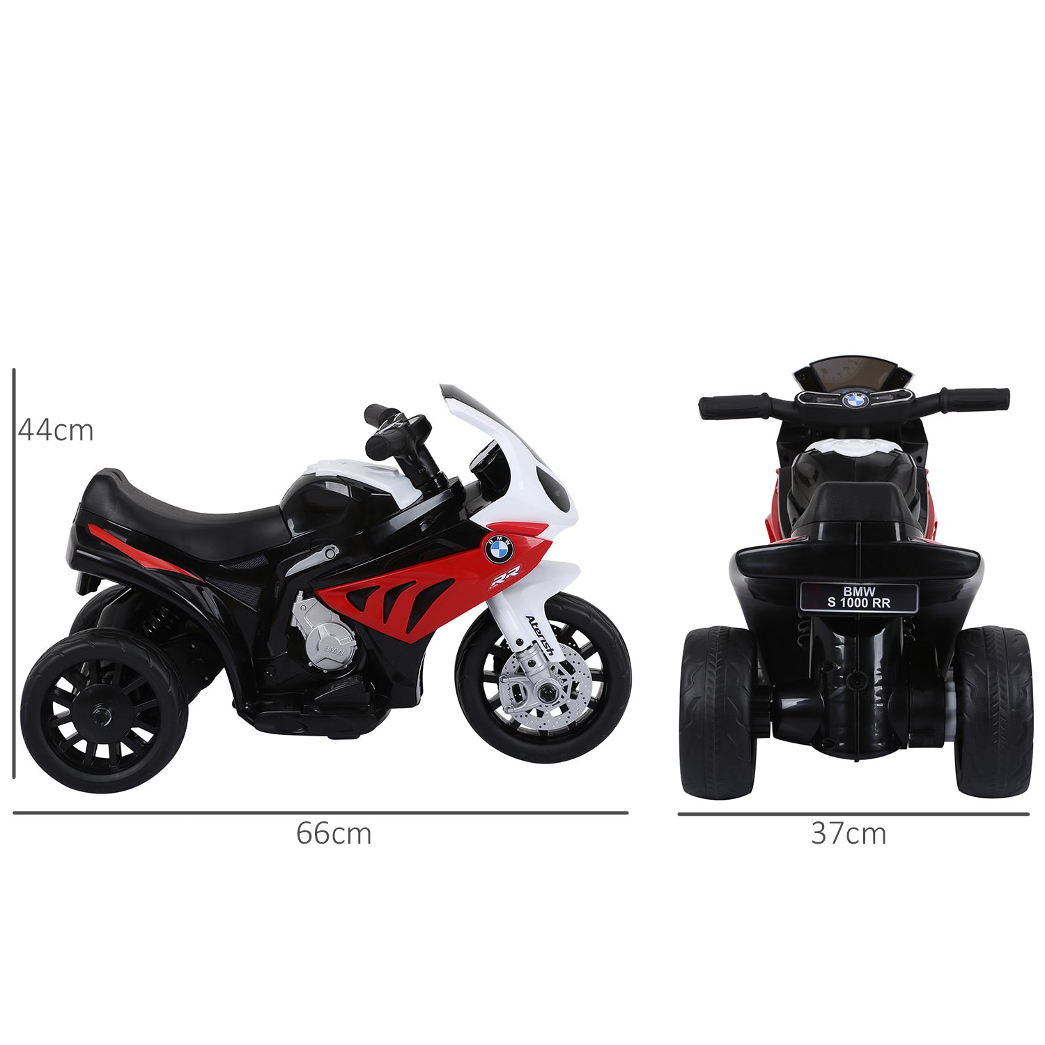 Electric Kids Motorcycle BMW S1000RR Electric Motorbike with Music, Headlights, Kids Electric Motorbike for Children aged 18-36 Months Red
