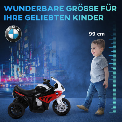 Electric Kids Motorcycle BMW S1000RR Electric Motorbike with Music, Headlights, Kids Electric Motorbike for Children aged 18-36 Months Red