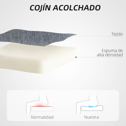 Armless Office Chair Swivel Desk Chair Upholstered in Synthetic Linen with Adjustable Height for Study Bedroom Vanity Load 120 kg Gray