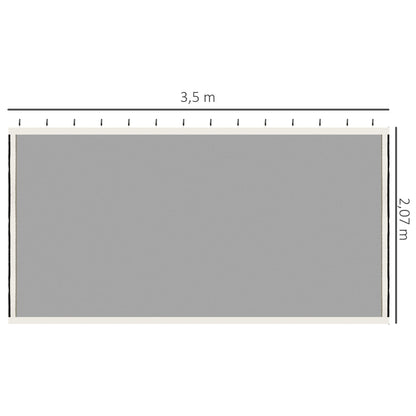 Mosquito Nets for Gazebo Marquee Garden Pavilion 3 x 4 m - set of 4 zippered mosquito nets + attachment hooks - polyester nylon