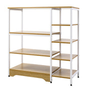 Kitchen Shelf Microwave Oven Multipurpose Storage Rack with 7 Shelves for Utensils Books Plants 90x40x95 cm Natural Wood