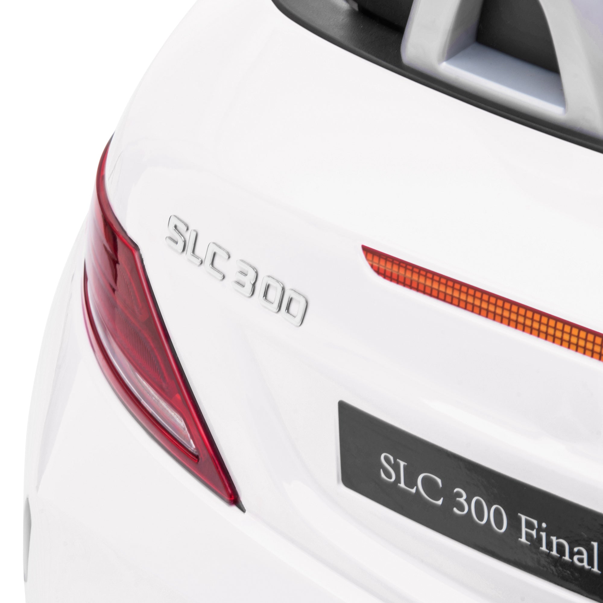 Electric Car for Children 3+ Years Mercedes SLC 300 Electric Car with 12V Battery Kids Electric Car with Remote Control LED Headlights Horn Music White