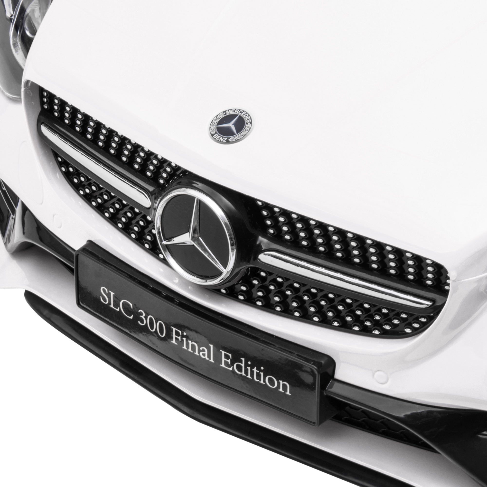 Electric Car for Children 3+ Years Mercedes SLC 300 Electric Car with 12V Battery Kids Electric Car with Remote Control LED Headlights Horn Music White