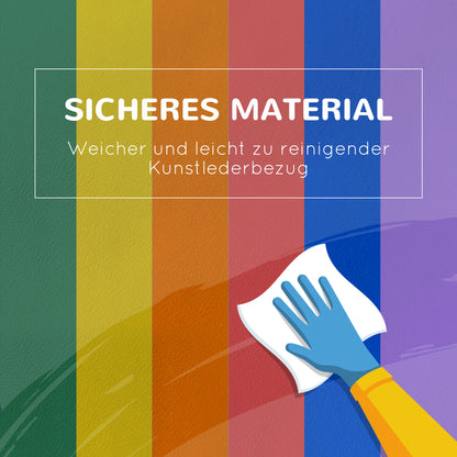 11-Piece Soft Building Blocks, Foam Blocks, Block Set for Playing, Climbing, Soft Giant Building Blocks, Building Bricks for 1-3 Year Old Kids, Faux Leather, Multicolor
