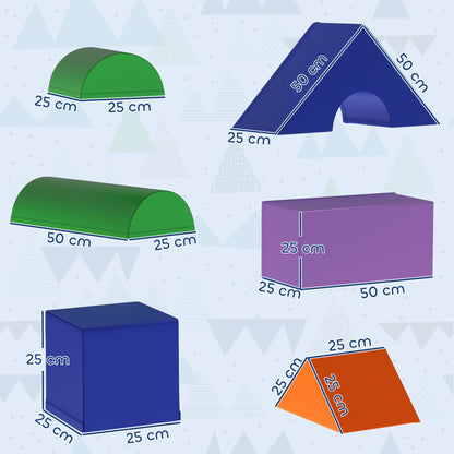 11-Piece Soft Building Blocks, Foam Blocks, Block Set for Playing, Climbing, Soft Giant Building Blocks, Building Bricks for 1-3 Year Old Kids, Faux Leather, Multicolor