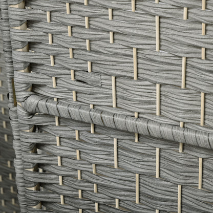 3-Panel Folding Screen 53.1x70.9 inches Room Divider Privacy Screen Polypropylene for Office Bedroom Gray Mix