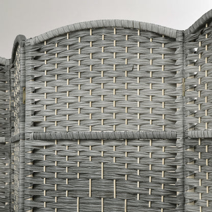 3-Panel Folding Screen 53.1x70.9 inches Room Divider Privacy Screen Polypropylene for Office Bedroom Gray Mix